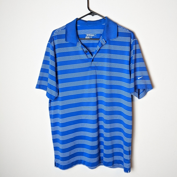 nike golf polo blue